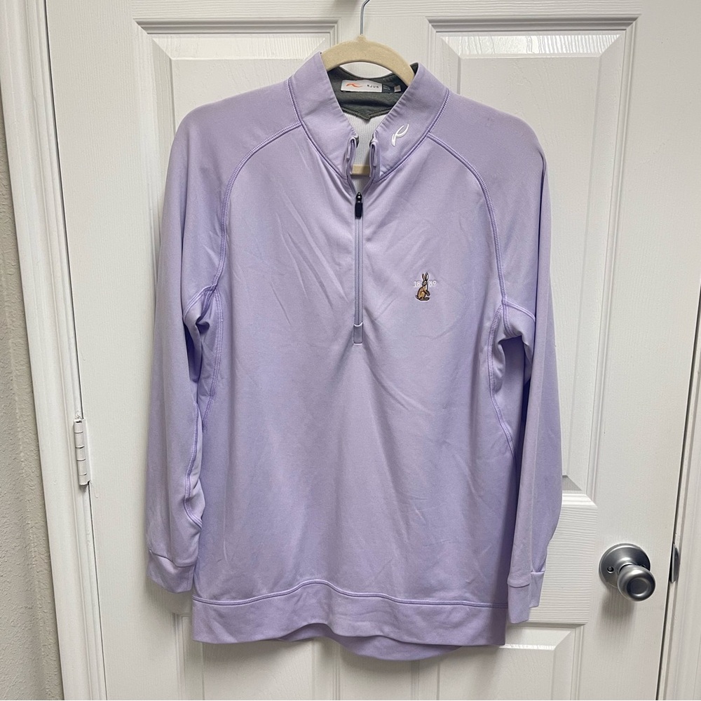 KJUS Purple Quarter Zip Golf Sweater